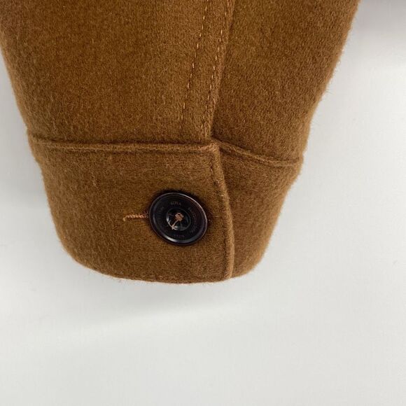 Altea Made In Italy Wool Blend Collared Bomber Chore Jacket Caramel Medium - Picture 8 of 13